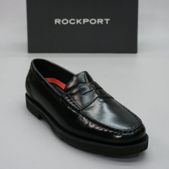 Rockport Men's 8.5 M Modern Prep Penny Black Slip-on Shoes Penny Loafers V80547 - Picture 1 of 11